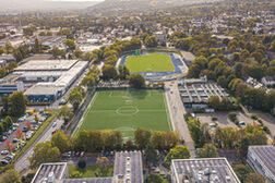 Vue aérienne du parc sportif de Pennenfeld.